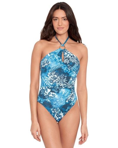 Lauren by Ralph Lauren Ring One-piece Swimsuit - Blue