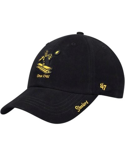 '47 Pittsburgh Steelers Miata Clean Up Legacy Adjustable Hat - Black