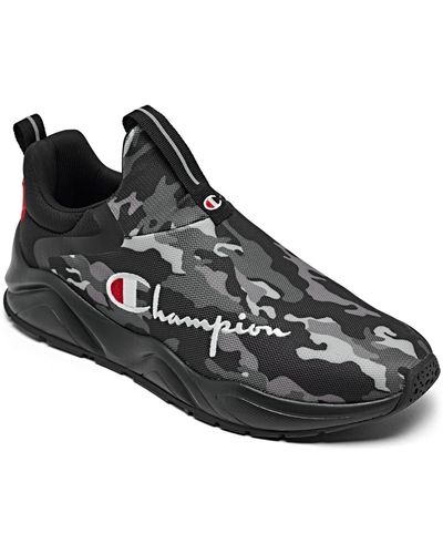 Champion Apex Camo Slip-on Casual Sneakers From Finish Line - Black