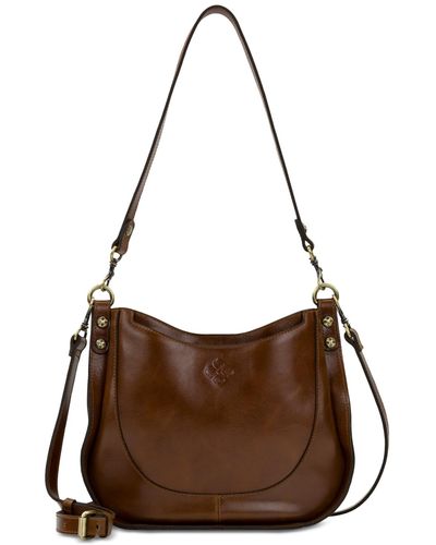 Patricia Nash Caletta Hobo Crossbody Bag - Brown