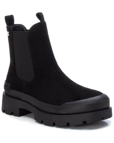 Xti Suede Ankle Booties By - Black