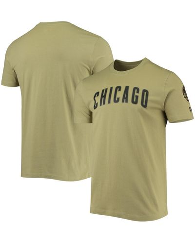 KTZ Chicago Cubs Brushed Armed Forces T-shirt - Green