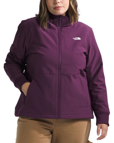 The North Face Plus Size Shelbe Raschel Long-sleeve Jacket - Purple