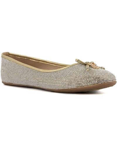 Juicy Couture Farrah Embellished Ballet Flats - Gray