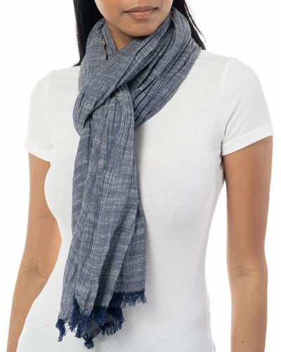 Style & Co. Textured Linen-look Scarf - Blue