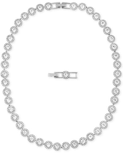 Swarovski Rhodium-plated Crystal All-around Necklace - Metallic