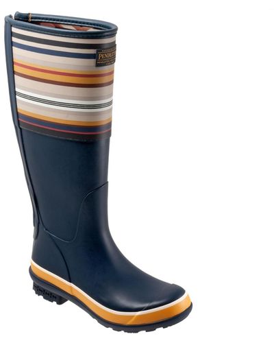 Pendleton Bridger Stripe Tall Boots - Blue