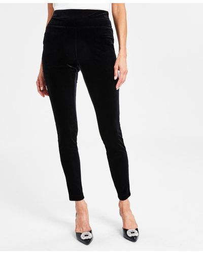 INC International Concepts Velvet Non-seam Skinny leggings - Black