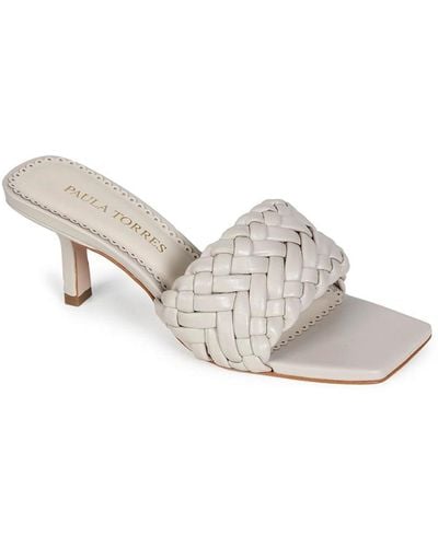 Paula Torres Shoes Iara Mule Dress Sandals - White