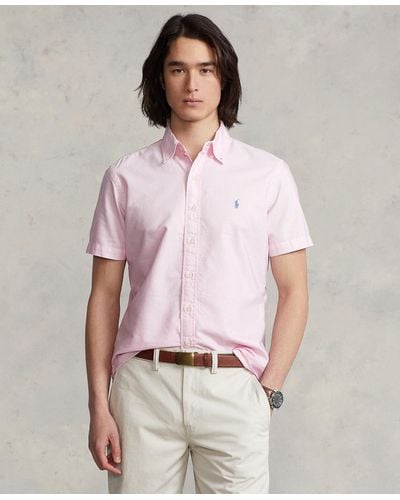 Polo Ralph Lauren Classic Fit Short Sleeve Oxford Shirt - Red