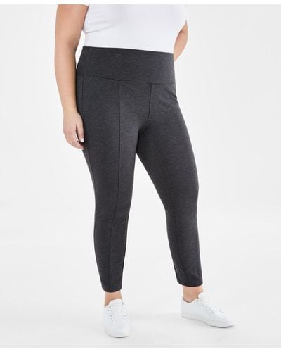 Style & Co. Plus Size Pull-on Ponte Knit Pants - Gray