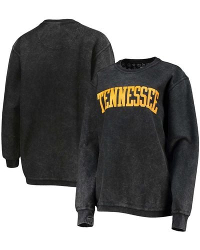 Pressbox Tennessee Volunteers Comfy Cord Vintage-like Wash Basic Arch Pullover Sweatshirt - Black