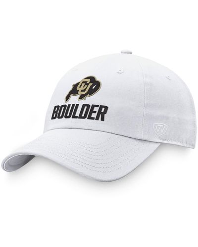 Top Of The World Colorado Buffaloes Adjustable Hat - White