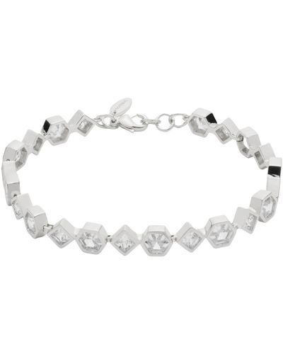 Bonheur Jewelry Milou Bezel Set Crystal Bracelet - Metallic