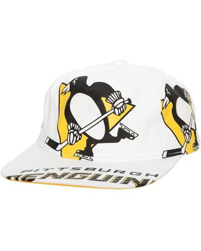 Mitchell & Ness Pittsburgh Penguins In Your Face Deadstock Snapback Hat - White