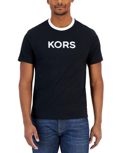 Michael Kors Short Sleeve Crewneck Logo T-shirt - Black