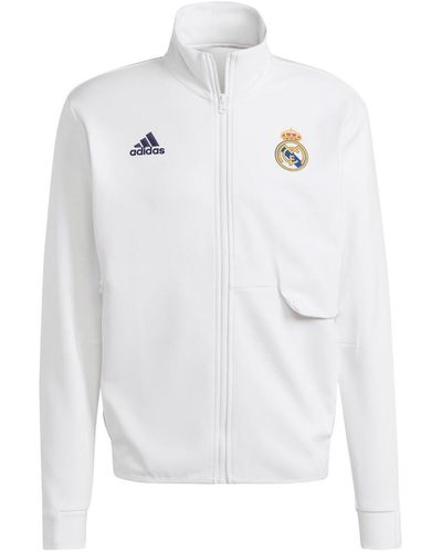 adidas Real Madrid 2023/24 Anthem Full-zip Jacket - White