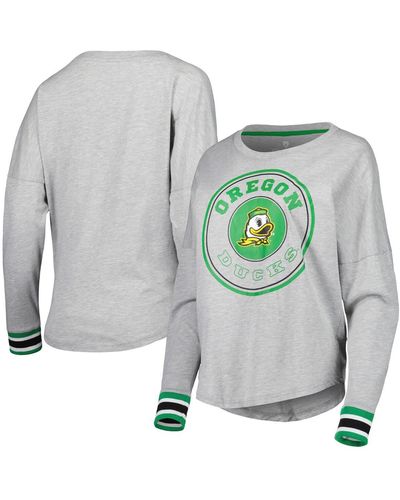 Colosseum Athletics Oregon Ducks Andy Long Sleeve T-shirt - Gray