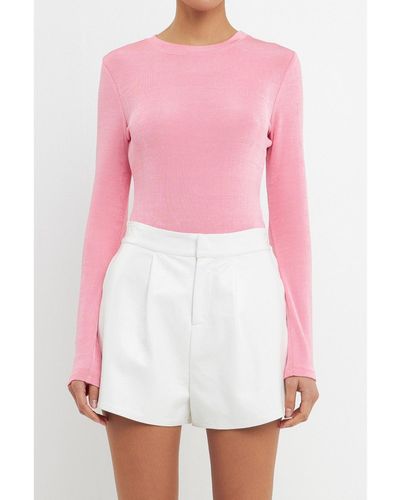 Grey Lab Soft Glimmer Bodysuit - Pink