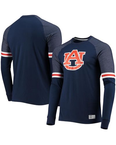 Under Armour Auburn Tigers Game Day Sleeve Stripe Raglan Long Sleeve T-shirt - Blue
