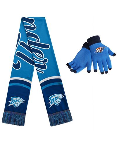FOCO Oklahoma City Thunder Glove And Scarf Set - Blue