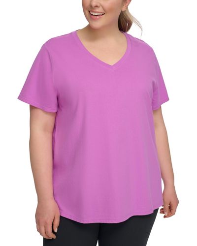 Calvin Klein Performance Embroidered Logo T-shirt, Xs-3x - Purple