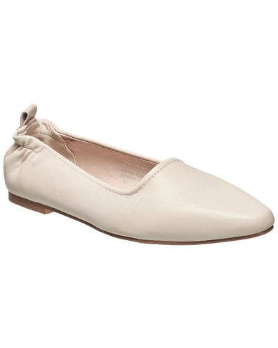 French Connection Emee Rouched Back Ballet Flats - White