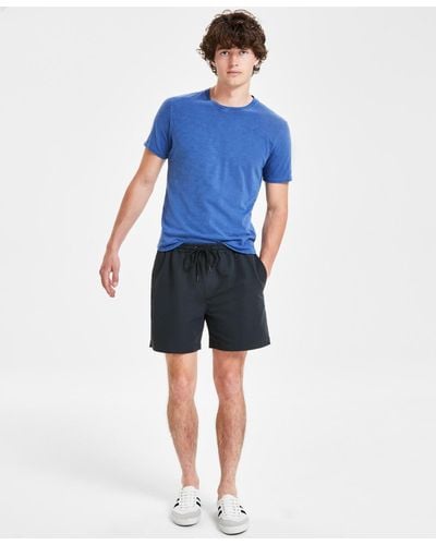 Sun & Stone Sun + Stone Regular-fit Solid 5" Drawstring Shorts - Blue