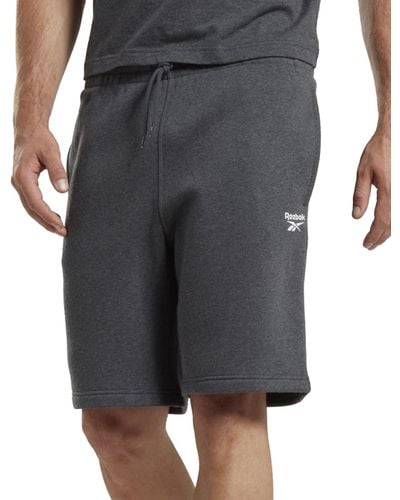 Reebok Identity Regular-fit Logo-print Sweat Shorts - Black