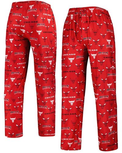 Concepts Sport Chicago Bulls Breakthrough Knit Sleep Pants - Red