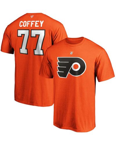 Fanatics Paul Coffey Philadelphia Flyers Authentic Stack Retired Player Name And Number T-shirt - Orange