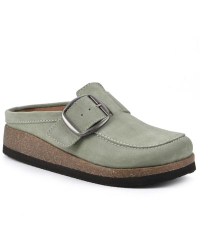 White Mountain Bueno Slip On Clogs - Gray