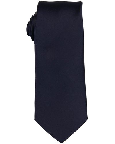 Con.struct Satin Solid Extra Long Tie - Blue