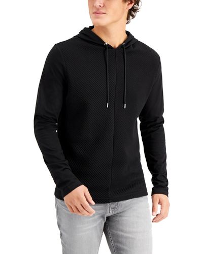 INC International Concepts Changed Hoodie - Black