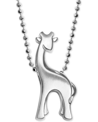 Alex Woo Giraffe Pendant Necklace - Metallic