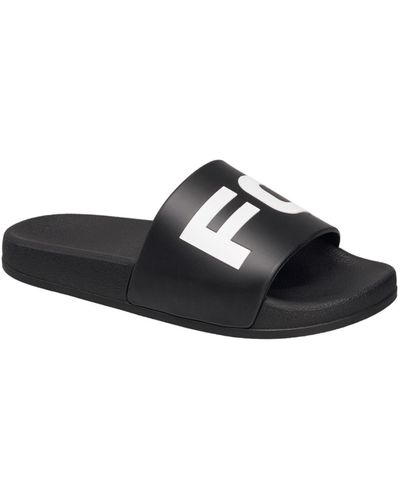French Connection Pool Slide Sandals - Black
