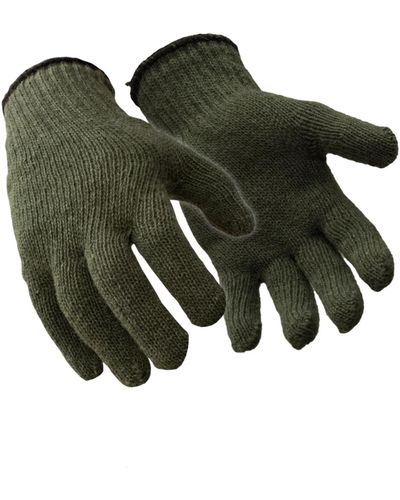 Refrigiwear Military Style ragg Wool Glove Liners (pack Of 12 Pairs) - Green