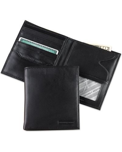 Geoffrey Beene Leather Organizer Wallet - Black