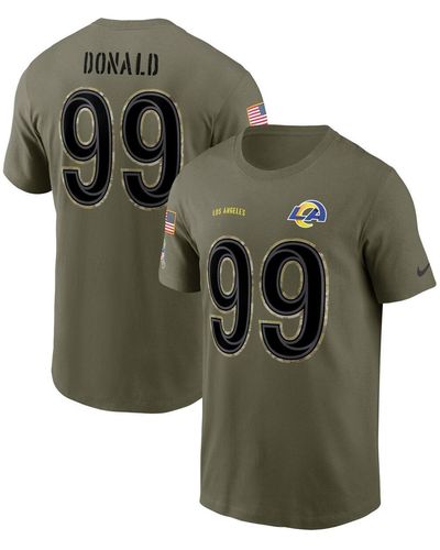 Nike Aaron Donald Los Angeles Rams 2022 Salute To Service Name And Number T-shirt - Green