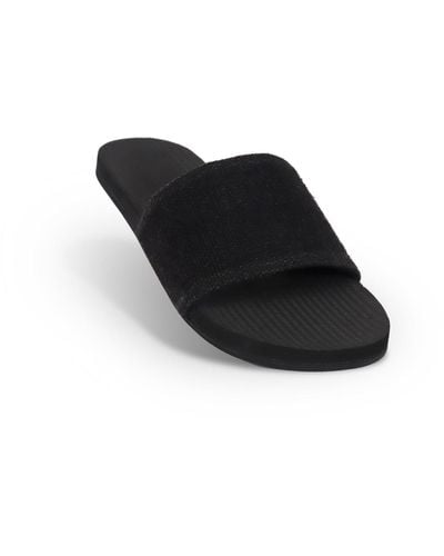 indosole Slide Recycled Pable Straps - Black