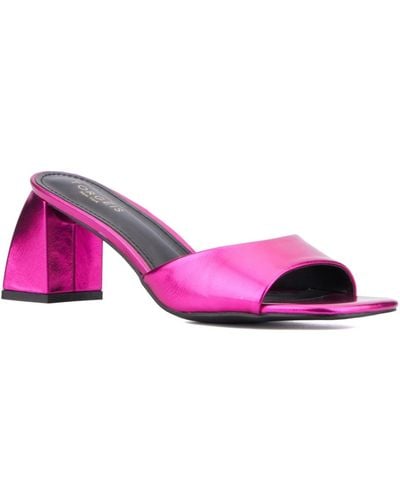TORGEIS Isadora Heel Slide Sandal - Pink