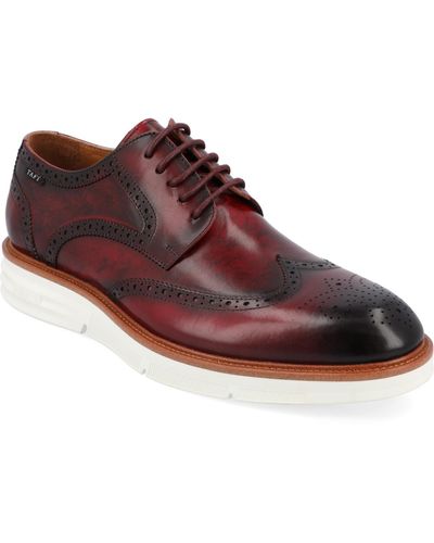 Taft 365 Model 103 Wingtip Oxford Shoes - Red