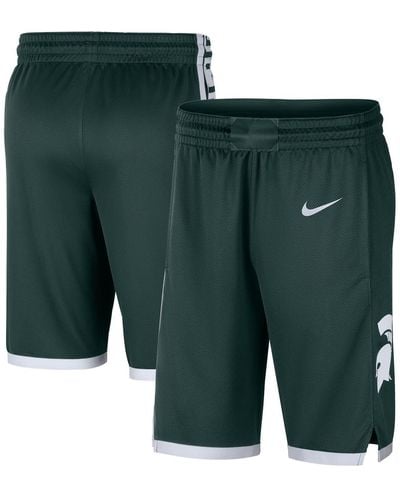 Nike Michigan State Spartans Logo Replica Performance Basketball Shorts - Green