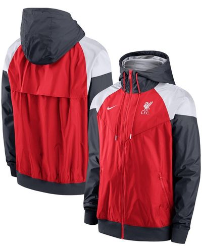 Nike Liverpool Windrunner Hoodie Full-zip Jacket - Red