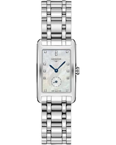 Longines Swiss Dolcevita Stainless Steel Bracelet Watch 23x37mm L55124876 - White
