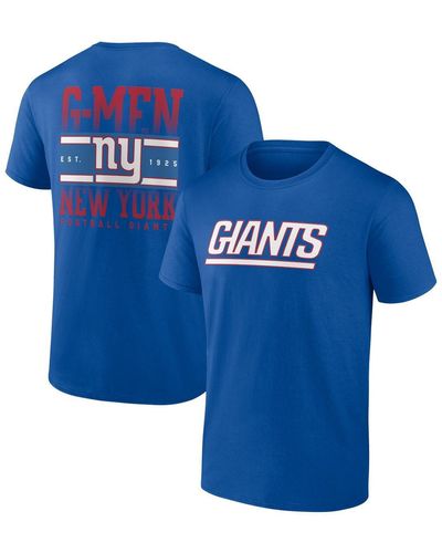 Profile New York Giants Big And Tall Two-sided T-shirt - Blue