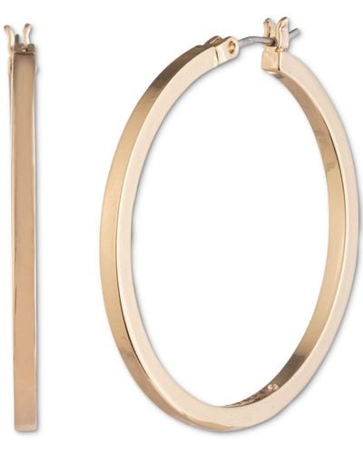 Karl Lagerfeld Medium Hoop Earrings - Metallic