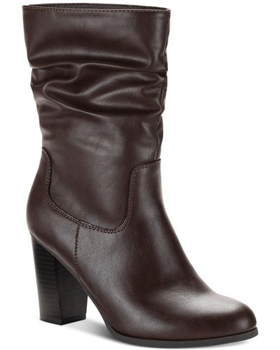 Style & Co. Saraa Slouch Mid-shaft Boots - Brown