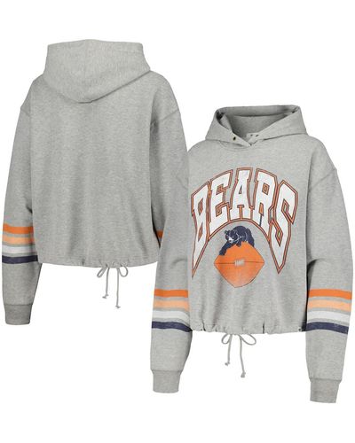 '47 Distressed Chicago Bears Upland Bennett Pullover Hoodie - Gray