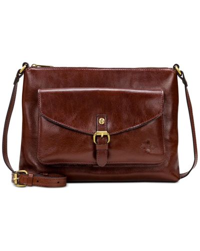 Patricia Nash Kirby East West Leather Crossbody - Brown